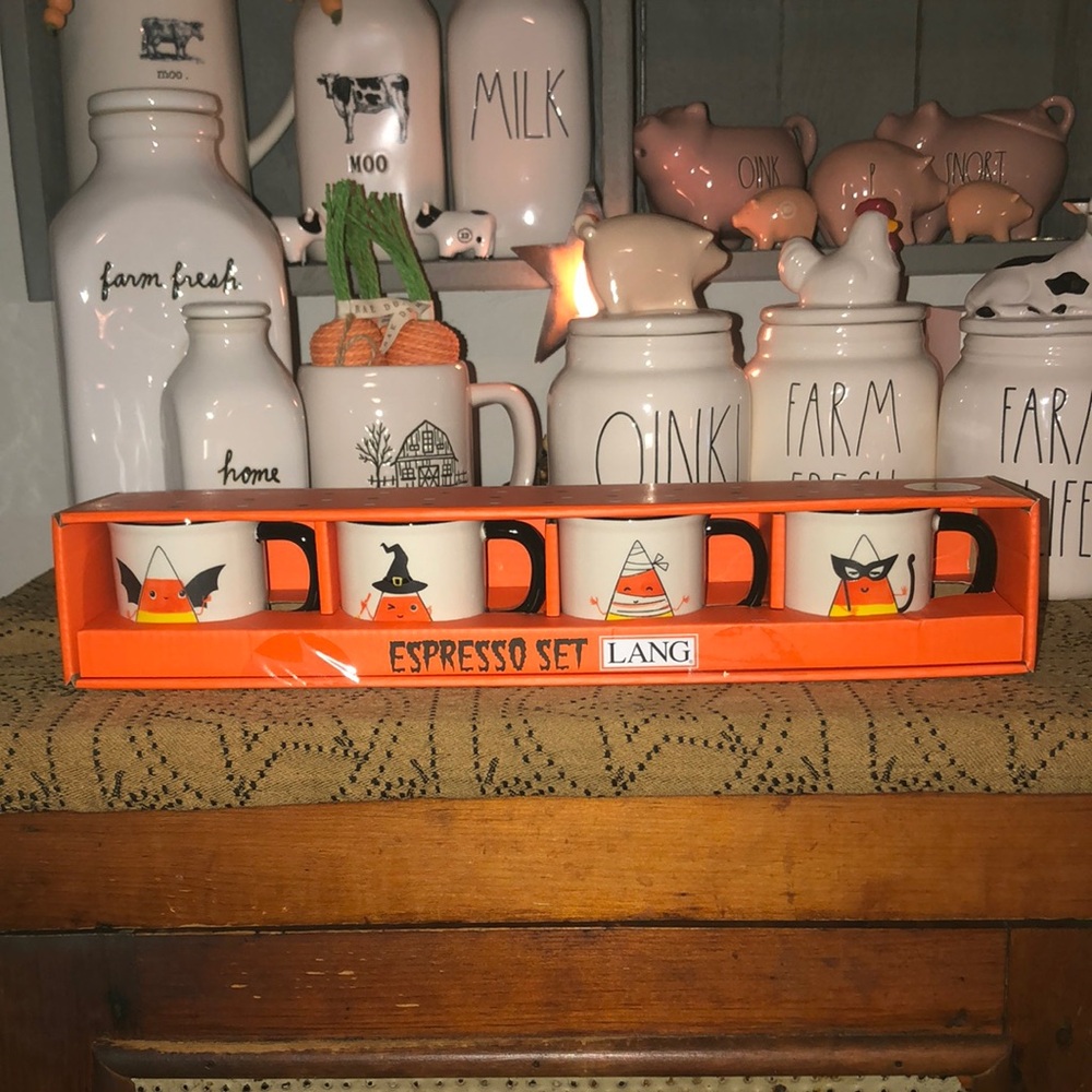 Lang Halloween Espresso Mug Set of 4 (Candy Corn)